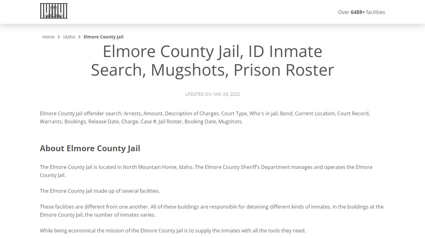 Elmore County Jail, ID Inmate Search, Mugshots, Prison Roster