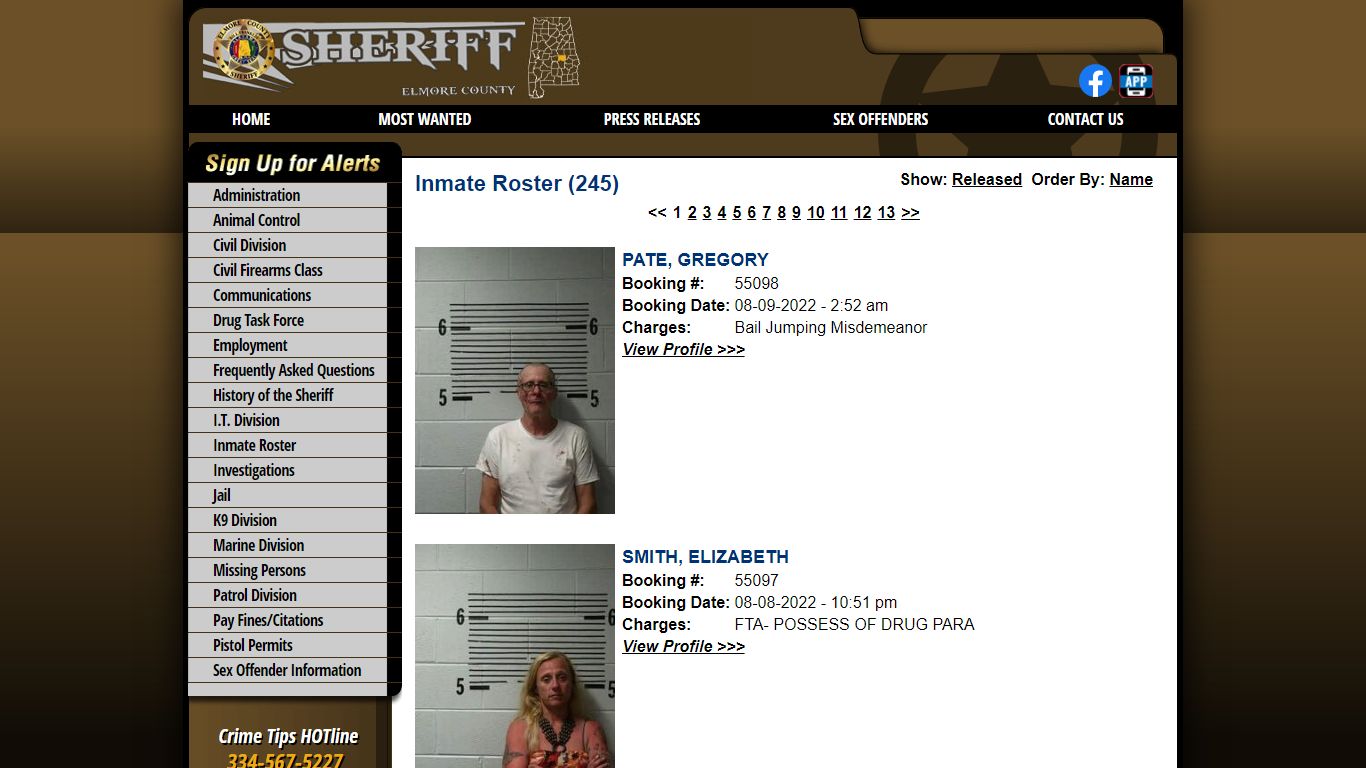 Inmate Roster - Elmore County AL Sheriff's Office